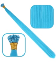 Fiber Sen Boncuk Kaynaklık Renkli / Turkuaz Mavi / 100 Adet