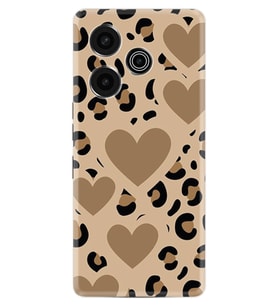 Pova 6 Pro (LI9) Kılıf Boutique Baskılı Resimli Leopar Kalp Pcode -068
