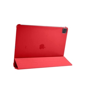 Apple iPad Pro 12.9 2022 M2 Uyumlu Zore Smart Cover Standlı 1-1 Kılıf (Kırmızı)