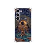 PrintiFy Samsung Galaxy S23 ile Uyumlu Simya Serisi Kozmik Denge Tasarımlı Uv Baskılı Köşe Korumalı Antişok Kılıf