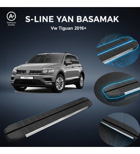 VW Tiguan S-Line Premium Krom Yan Basamak 2016 Sonrası