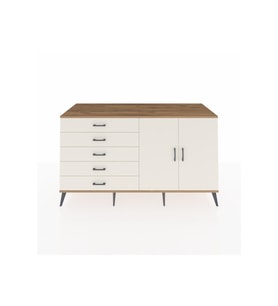 Kronos Konsol 2 Raflı 5 Çekmeceli 2 Kapaklı 176x59x99 Çam-Aytaşı