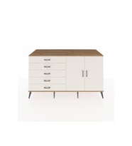 Kronos Konsol 2 Raflı 5 Çekmeceli 2 Kapaklı 176x59x99 Çam-Aytaşı