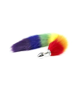 Tilki Kuyruk A*nal Plug Rainbow