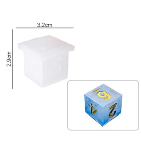 EPOKSİ REÇİNE KALIP UV REÇİNE İTHAL BÜYÜK ZAR OYUN KOLYE KÜPE SİLİKON KALIP HB4021-0076 (Beyaz)