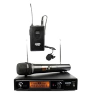 Lastvoice LM-202EY Çiftli Telsiz Kablosuz EL ve Yaka Mikrofonu