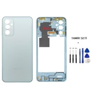 Samsung Galaxy M23 - SM-M236 FULL Kasa Arka Kapak Takım MAVİ - TAMİR SETİ