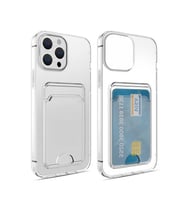 Lexroo iPhone 14 Pro Kılıf Kartlıklı Şeffaf Setra Clear Silikon Kılıf - Renksiz