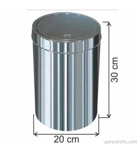 Garanti Metal 1321 Dokunmatik İtme Kapaklı Çöp Kovası (12 Litre)