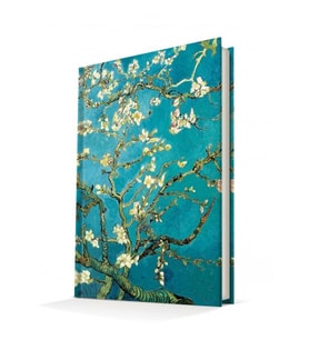 DEFFTER ART OF WORLD / VAN GOGH - ALMOND BLOSSOM 14X20 SERT KAPAKLI ÇİZGİLİ DEFTER 96 YP