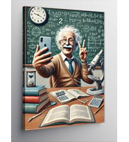 Kanvas Tablo Einstein ve Bilimsel Çizimler