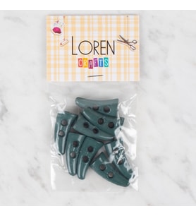 Crafts 8 Li Koyu Yeşil Çoban Düğme - 124