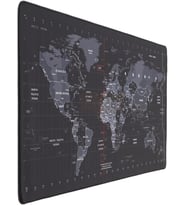 Dünya Haritası Ekstra Büyük Genişletilmiş Kaymaz Kauçuk Oyun Mouse Pad & Klavye Masa Mat Bilgisayar Aptop için (900 mm X 400 mm X 2 mm) L Zmp253 Siyah (Dünya Haritası, 90 X 40 cm)