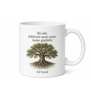 Kayınpedere Hediye Ailenin Çınarı Temalı Şık Kupa Bardak Özel Tasarım