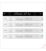 Bride To Be ve Team Bride Bieklik, 5 Adet - Gümüş