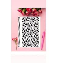 Panda Defter 1 Adet Özel Tasarım A4 Boyutu Telli Çizgili Defter 21*29 Cm