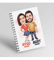 Her Zaman Yanındayım Sevgilim Karikatürlü Defter