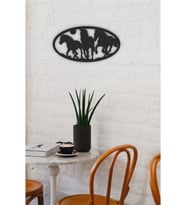 Koşan Atlar Tablo Ahşap Mdf Lazer Kesim