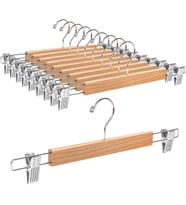 36 cm ahşap elbise askısı, pantolon için, doğal