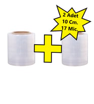 Palet Dilimli Streç 10 CM 17 Mic.  400Gr / 300mt. Şeffaf 2 Adet