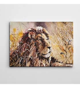 Aslan Suluboya Kanvas Tablo
