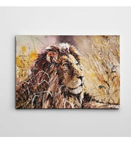 Aslan Suluboya Kanvas Tablo