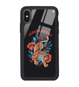 iPhone Xs Max Bağımsız Kaplan Tasarımlı Glossy Telefon Kılıfı