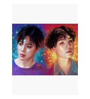 Ateş/su - Jimin - Yoongi Tablo Ahşap Poster Dekoratif Kod1802
