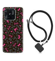Xiaomi Redmi Note 7 8 9 Pro 10 2022 10 Pro 10S Kılıf Boyun Askılı Silikon Barbie and Shoes 1413