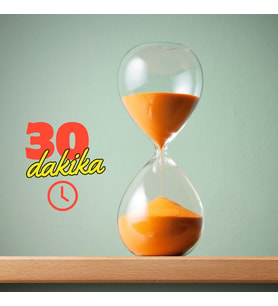 Cam Kum Saati 30 Dakika Turuncu