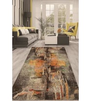 Dijital Kaymaz Taban Yıkanabilir Modern Renkli Salon Halısı Mutfak Halısı Yolluk ND-HT-460 (Çok Renkli)