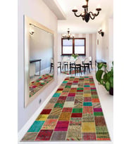Renkli Kaymaz Patchwork Kesme Rulo Özel Ölçülü Yolluk AR320