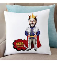 Kişiye Özel Kral Karikatürlü Yastık