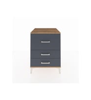 Kronos Komodin 3 Çekmeceli 60x59x80 Çam-Antrasit