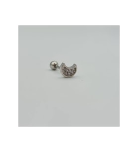 Cerrahi Çelik Taşlı Küpe Tragus Helix Kıkırdak Piercing