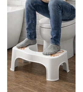 Beylini Klozet Taburesi Destek Basamağı WC Lavabo Banyo Konforlu Yükselti Çömelme Çocuk Yaşlı Tuvalet Altlık Beyaz