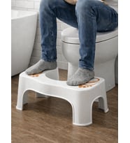 Beylini Klozet Taburesi Destek Basamağı WC Lavabo Banyo Konforlu Yükselti Çömelme Çocuk Yaşlı Tuvalet Altlık Beyaz