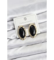 Siyah Badem Model Vintage Kadın Küpe 5886