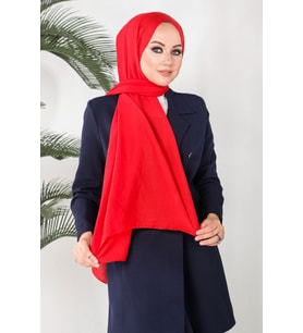Kırmızı Harem Scarf İncila Şal