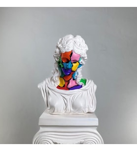 Hera 'White Zombie' Dekoratif Heykel, Pop Art Roma Yunan Heykelleri