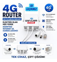 4G Router - Wi-Fi ve Kablolu Bağlantı Destekli Kamera İstasyonu