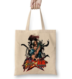 Street Fighter X Tekken Bez Çanta Uzun Saplı
