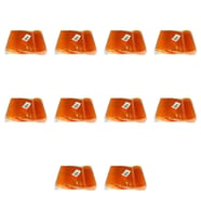 Plastik Şeffaf Turuncu Sup Kaşık - Tatlı Dondurma Kaşığı - 12.5 Cm. - 50 Adetlik 10 Paket
