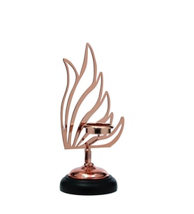 Vitale Kuğu Mumluk Bronz 32 cm AK.JE0084