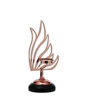 Vitale Kuğu Mumluk Bronz 32 cm AK.JE0084