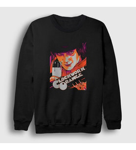 Presmono Unisex Siyah Alex Film Otomatik Portakal A Clockwork Orange Sweatshirt 241997tt