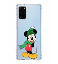 Samsung Galaxy S20 Plus  Köşe Korumalı Antişok Kapak Mickey Mouse Tasarımlı Şeffaf  Kılıf