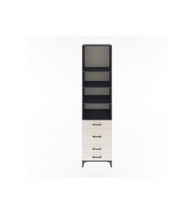 Hyperion Dolap 4 Raflı 4 Çekmeceli 60x44x243 Antrasit-Aytaşı