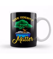 Funny Size Doesn't Matter Small Bonsai Tree Plant Kupa Bardak Porselen