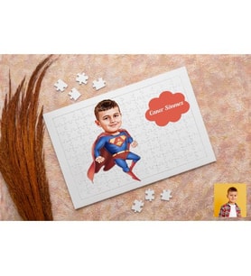 Erkek Özel Karikatürlü Kişiye Özel Puzzle